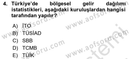 Gelir Dağılımı ve Yoksulluk Dersi 2024 - 2025 Yılı (Final) Dönem Sonu Sınav Soruları 4. Soru