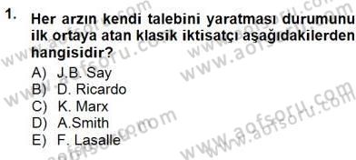 İstihdam ve İşsizlik Dersi 2012 - 2013 Yılı (Final) Dönem Sonu Sınav Soruları 1. Soru