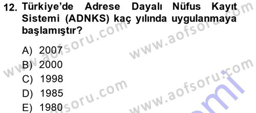 İstihdam ve İşsizlik Dersi 2013 - 2014 Yılı (Final) Dönem Sonu Sınav Soruları 12. Soru