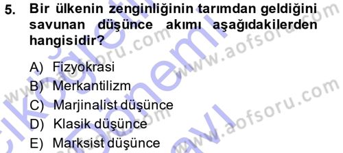 İstihdam ve İşsizlik Dersi 2013 - 2014 Yılı (Final) Dönem Sonu Sınav Soruları 5. Soru