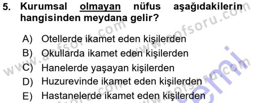 İstihdam ve İşsizlik Dersi 2015 - 2016 Yılı (Vize) Ara Sınav Soruları 5. Soru