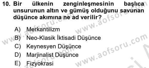 İstihdam ve İşsizlik Dersi 2016 - 2017 Yılı (Vize) Ara Sınavı 10. Soru