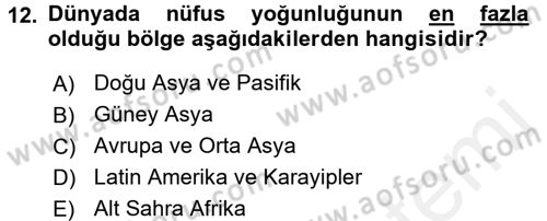 İstihdam ve İşsizlik Dersi 2017 - 2018 Yılı 3 Ders Sınav Soruları 12. Soru