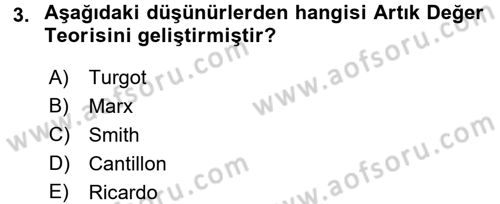 İstihdam ve İşsizlik Dersi 2017 - 2018 Yılı (Final) Dönem Sonu Sınav Soruları 3. Soru