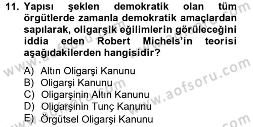 Sendikacılık Dersi 2012 - 2013 Yılı (Final) Dönem Sonu Sınav Soruları 11. Soru