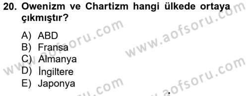 Sendikacılık Dersi 2012 - 2013 Yılı (Final) Dönem Sonu Sınav Soruları 20. Soru