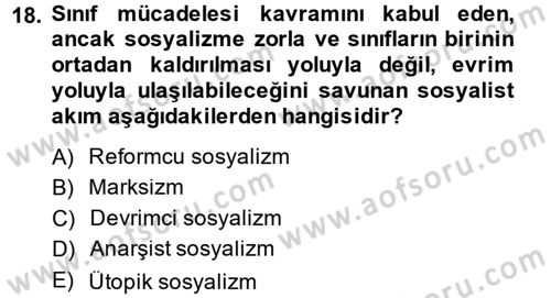Sendikacılık Dersi 2013 - 2014 Yılı (Vize) Ara Sınav Soruları 18. Soru