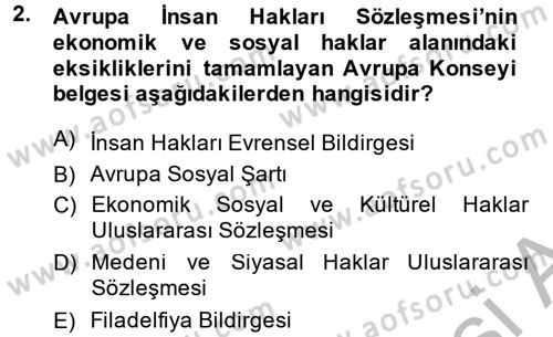 Sendikacılık Dersi 2013 - 2014 Yılı (Final) Dönem Sonu Sınav Soruları 2. Soru