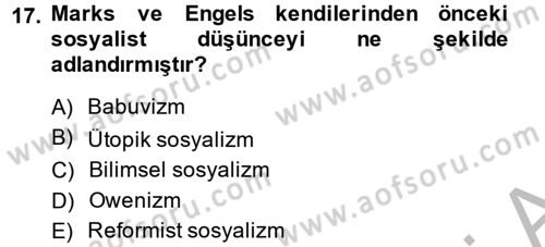 Sendikacılık Dersi 2014 - 2015 Yılı (Vize) Ara Sınav Soruları 17. Soru