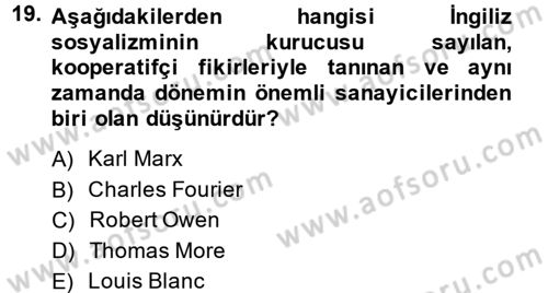 Sendikacılık Dersi 2014 - 2015 Yılı (Vize) Ara Sınav Soruları 19. Soru