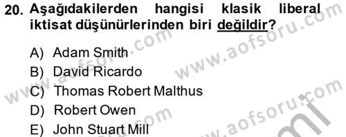 Sendikacılık Dersi 2014 - 2015 Yılı (Vize) Ara Sınav Soruları 20. Soru