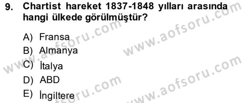 Sendikacılık Dersi 2014 - 2015 Yılı (Final) Dönem Sonu Sınav Soruları 9. Soru