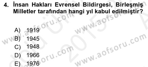 Sendikacılık Dersi 2015 - 2016 Yılı (Vize) Ara Sınav Soruları 4. Soru
