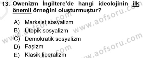 Sendikacılık Dersi 2015 - 2016 Yılı Tek Ders Sınav Soruları 13. Soru