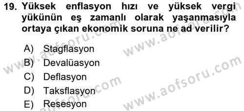 Sendikacılık Dersi 2015 - 2016 Yılı Tek Ders Sınav Soruları 19. Soru