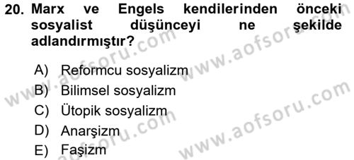 Sendikacılık Dersi 2016 - 2017 Yılı (Vize) Ara Sınav Soruları 20. Soru