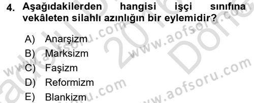 Sendikacılık Dersi 2016 - 2017 Yılı (Final) Dönem Sonu Sınav Soruları 4. Soru