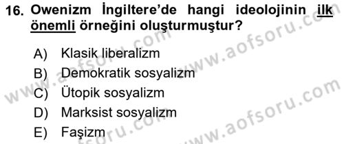 Sendikacılık Dersi 2018 - 2019 Yılı 3 Ders Sınav Soruları 16. Soru