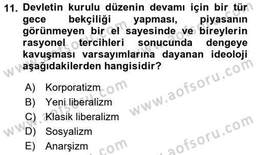 Sendikacılık Dersi 2018 - 2019 Yılı (Vize) Ara Sınav Soruları 11. Soru