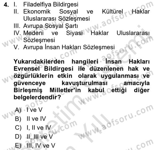 Sendikacılık Dersi 2022 - 2023 Yılı Yaz Okulu Sınav Soruları 4. Soru