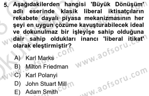 Sendikacılık Dersi 2022 - 2023 Yılı Yaz Okulu Sınav Soruları 5. Soru