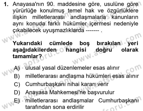 Sendikacılık Dersi 2023 - 2024 Yılı (Final) Dönem Sonu Sınav Soruları 1. Soru