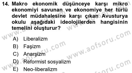 Sendikacılık Dersi 2024 - 2025 Yılı (Vize) Ara Sınav Soruları 14. Soru