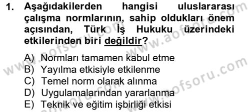 Uluslararası Sosyal Politika Dersi 2013 - 2014 Yılı (Vize) Ara Sınav Soruları 1. Soru