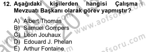 Uluslararası Sosyal Politika Dersi 2013 - 2014 Yılı (Vize) Ara Sınav Soruları 12. Soru
