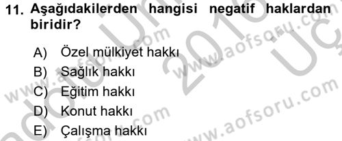 Uluslararası Sosyal Politika Dersi 2016 - 2017 Yılı 3 Ders Sınav Soruları 11. Soru