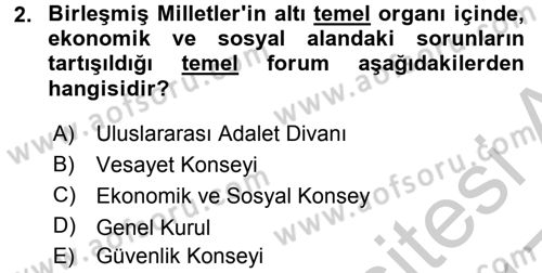 Uluslararası Sosyal Politika Dersi 2016 - 2017 Yılı 3 Ders Sınav Soruları 2. Soru