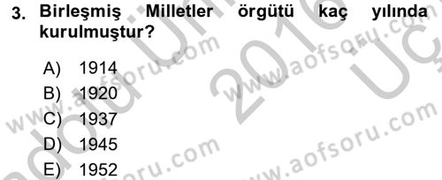 Uluslararası Sosyal Politika Dersi 2016 - 2017 Yılı 3 Ders Sınav Soruları 3. Soru