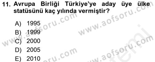 Uluslararası Sosyal Politika Dersi 2017 - 2018 Yılı (Final) Dönem Sonu Sınav Soruları 11. Soru