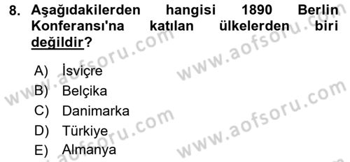 Uluslararası Sosyal Politika Dersi 2021 - 2022 Yılı (Vize) Ara Sınav Soruları 8. Soru