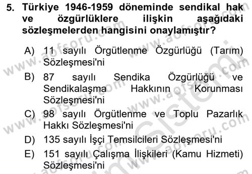 Uluslararası Sosyal Politika Dersi 2022 - 2023 Yılı Yaz Okulu Sınav Soruları 5. Soru