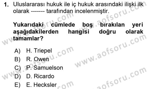 Uluslararası Sosyal Politika Dersi 2023 - 2024 Yılı (Vize) Ara Sınav Soruları 1. Soru