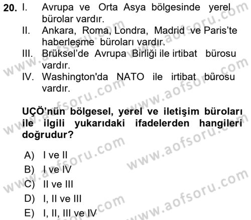 Uluslararası Sosyal Politika Dersi 2023 - 2024 Yılı (Vize) Ara Sınav Soruları 20. Soru