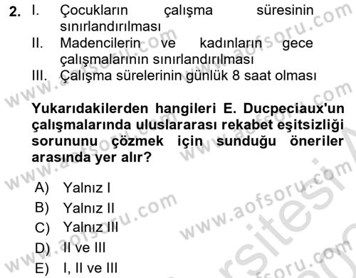 Uluslararası Sosyal Politika Dersi 2023 - 2024 Yılı (Final) Dönem Sonu Sınav Soruları 2. Soru