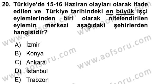 Uluslararası Sosyal Politika Dersi 2023 - 2024 Yılı (Final) Dönem Sonu Sınav Soruları 20. Soru