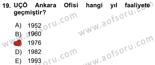 Uluslararası Sosyal Politika Dersi 2024 - 2025 Yılı Yaz Okulu Sınav Soruları 19. Soru