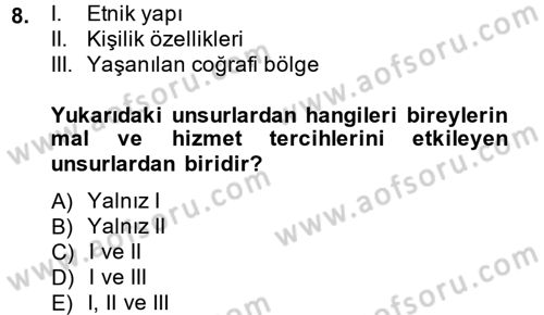 Çalışma Ekonomisi Dersi 2013 - 2014 Yılı (Vize) Ara Sınav Soruları 8. Soru