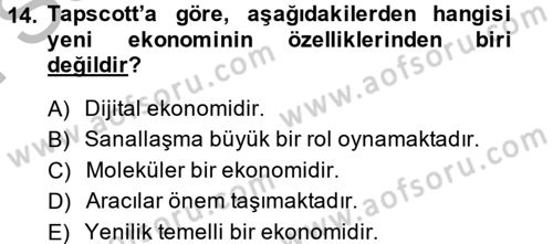 Çalışma Ekonomisi Dersi 2013 - 2014 Yılı (Final) Dönem Sonu Sınav Soruları 14. Soru