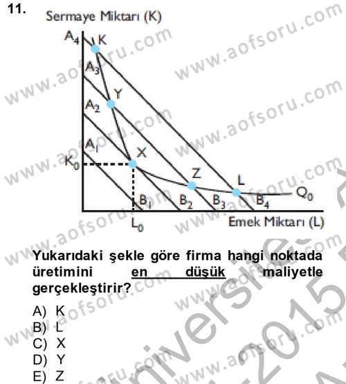 Çalışma Ekonomisi Dersi 2014 - 2015 Yılı (Vize) Ara Sınav Soruları 11. Soru
