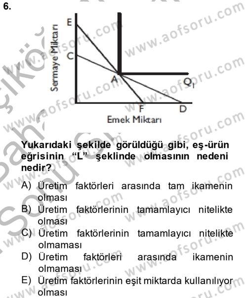 Çalışma Ekonomisi Dersi 2014 - 2015 Yılı (Final) Dönem Sonu Sınav Soruları 6. Soru