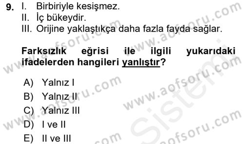 Çalışma Ekonomisi Dersi 2015 - 2016 Yılı (Vize) Ara Sınav Soruları 9. Soru