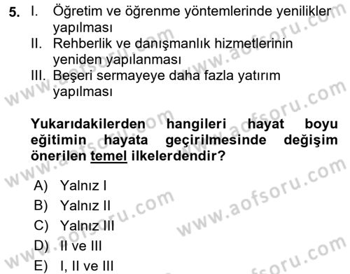 Çalışma Ekonomisi Dersi 2015 - 2016 Yılı (Final) Dönem Sonu Sınav Soruları 5. Soru