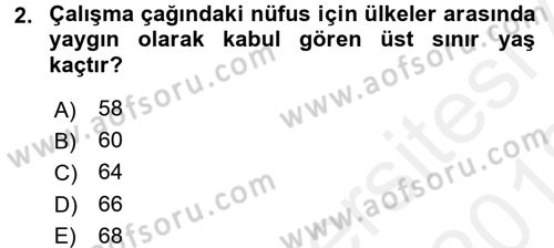 Çalışma Ekonomisi Dersi 2017 - 2018 Yılı (Vize) Ara Sınav Soruları 2. Soru