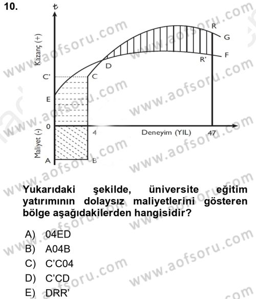 Çalışma Ekonomisi Dersi 2017 - 2018 Yılı (Final) Dönem Sonu Sınav Soruları 10. Soru