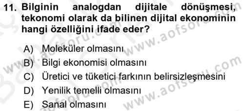Çalışma Ekonomisi Dersi 2018 - 2019 Yılı (Final) Dönem Sonu Sınav Soruları 11. Soru