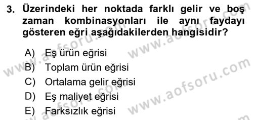 Çalışma Ekonomisi Dersi 2018 - 2019 Yılı Yaz Okulu Sınav Soruları 3. Soru